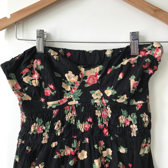 Billabong Strapless Floral Cotton Sundress - Picture 2 of 2